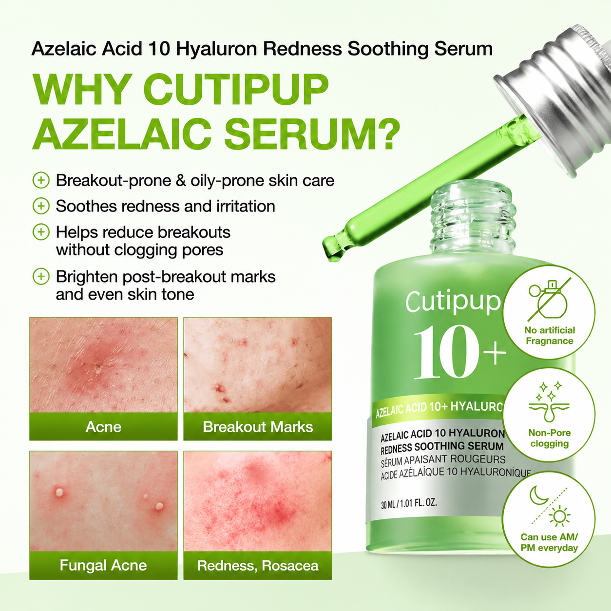 AZELAIC ACID 10 HYALURON REDNESS SOOTHING SERUM