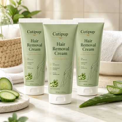 Cutipup Natural Gentle Hair Removal Cream | For Women & Men, Sensitive Skin