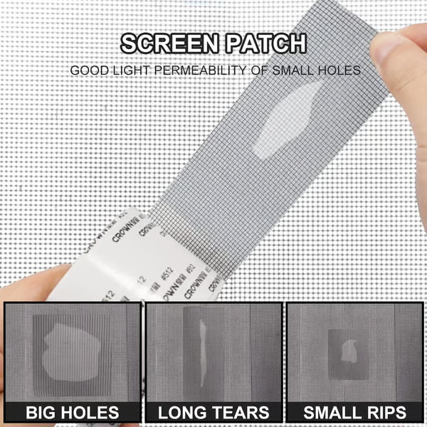 🔥Window Screen Repair Tape, Adhesive Gray Screen Repair Strip