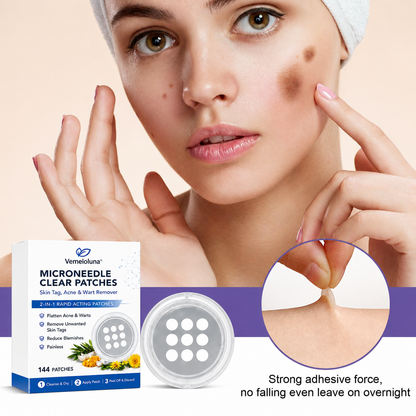 ✨Microneedle Clear Patches🍀|All-in-One Transparent Microneedle Patches for Blemishes, Moles, Warts, Acne & Skin Imperfections
