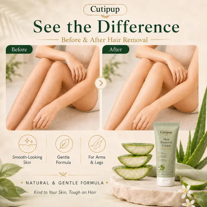 Cutipup Natural Gentle Hair Removal Cream | For Women & Men, Sensitive Skin