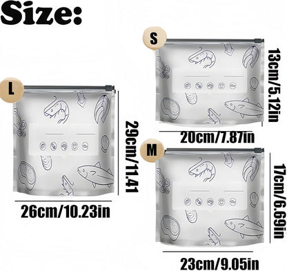 Reusable Aluminum Foil Sealable Storage Bags, 10 Pcs Aluminum foil Freezer Bags