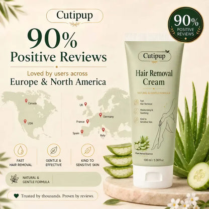 Cutipup Natural Gentle Hair Removal Cream | For Women & Men, Sensitive Skin