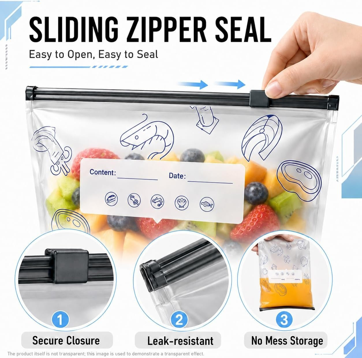 Reusable Aluminum Foil Sealable Storage Bags, 10 Pcs Aluminum foil Freezer Bags